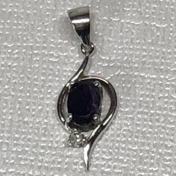 Jewelry - Amethyst and White Sapphire Pendant